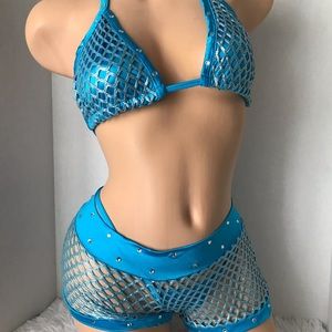 Fishnet Exotic Dancewear Set